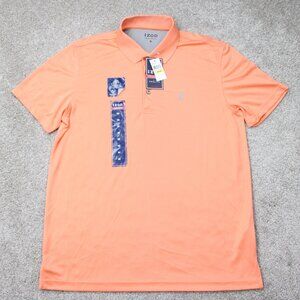 IZOD Polo Shirt NWT Mens Medium Sour Orange Performance CoolFX‎ Short Sleeve